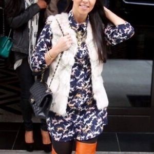 🐎H&M horse print  button shirt dress Sz6